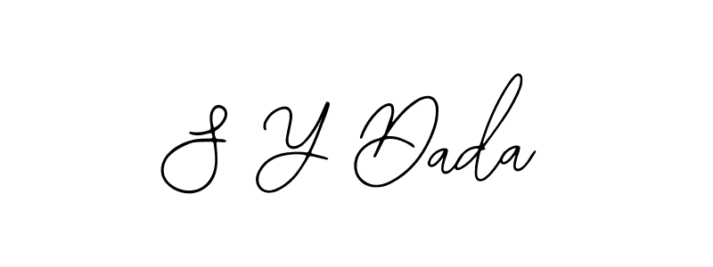 Use a signature maker to create a handwritten signature online. With this signature software, you can design (Bearetta-2O07w) your own signature for name S Y Dada. S Y Dada signature style 12 images and pictures png